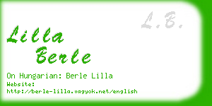 lilla berle business card